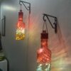 Şişe Aplik Aydınlatma Pilli Peri Led El Boyaması Rengarenk