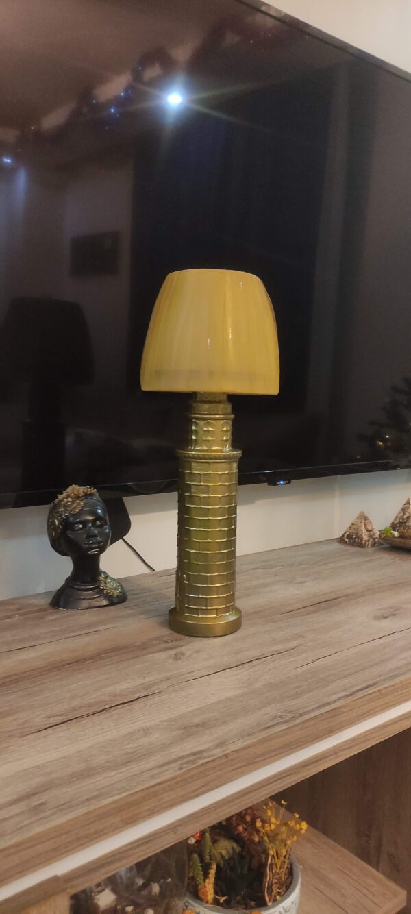 Abajur Galata Kulesi Gold El Yapımı Dekoratif Aydınlatma