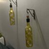 Dekoratif Cam Şişe Aplik El Boyama Gold Aydınlatma Peri Led