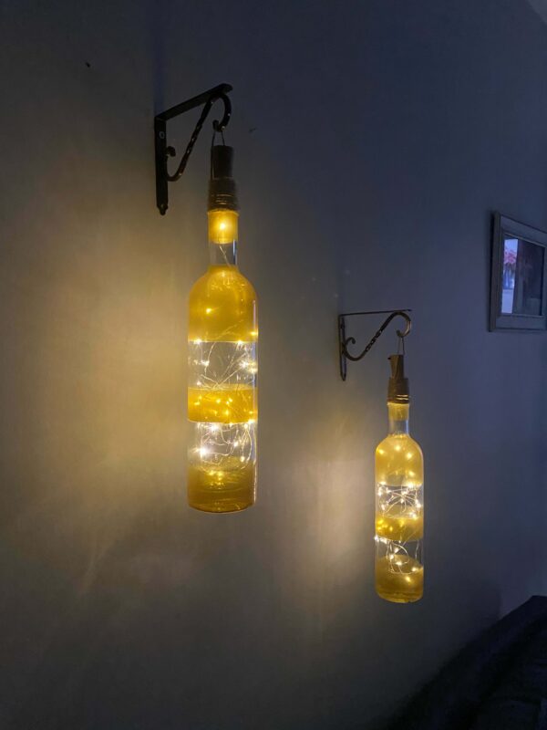 Dekoratif Şişe Aplik Boyama Aydınlatma Peri Led Gold